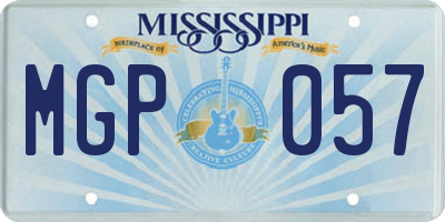 MS license plate MGP057