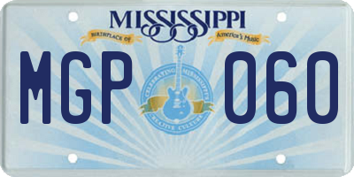 MS license plate MGP060