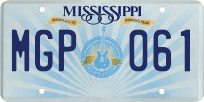 MS license plate MGP061