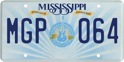 MS license plate MGP064