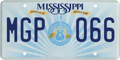 MS license plate MGP066