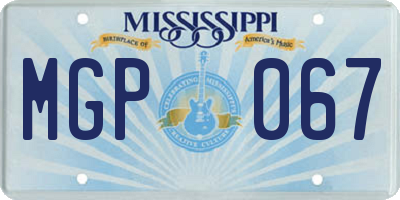 MS license plate MGP067