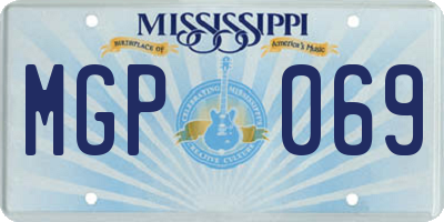 MS license plate MGP069