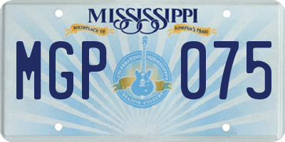 MS license plate MGP075