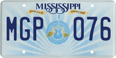 MS license plate MGP076