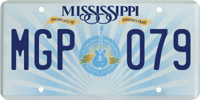 MS license plate MGP079