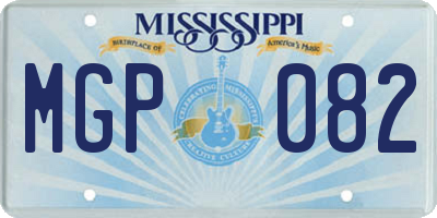MS license plate MGP082