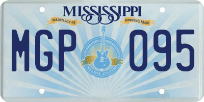 MS license plate MGP095