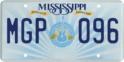 MS license plate MGP096