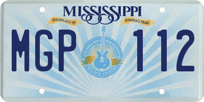 MS license plate MGP112