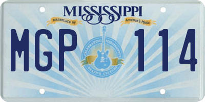 MS license plate MGP114