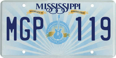 MS license plate MGP119