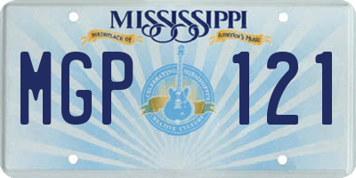 MS license plate MGP121