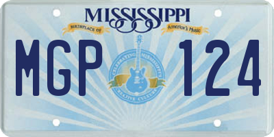 MS license plate MGP124