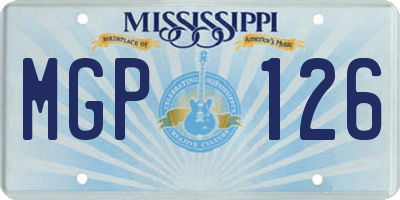 MS license plate MGP126