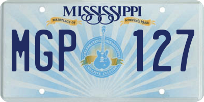 MS license plate MGP127