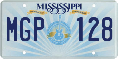 MS license plate MGP128