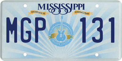 MS license plate MGP131
