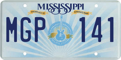 MS license plate MGP141