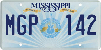MS license plate MGP142