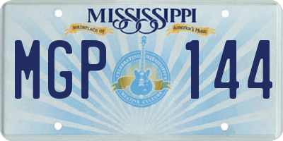 MS license plate MGP144