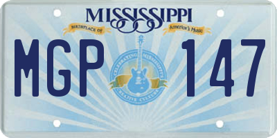 MS license plate MGP147