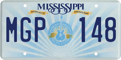 MS license plate MGP148