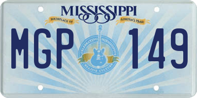 MS license plate MGP149