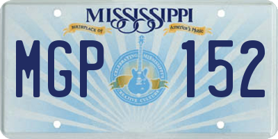 MS license plate MGP152