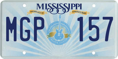 MS license plate MGP157