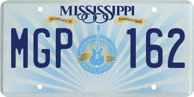 MS license plate MGP162