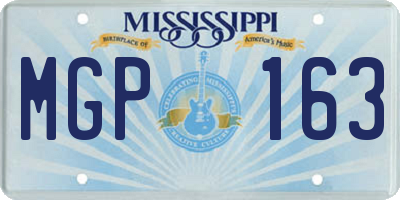 MS license plate MGP163