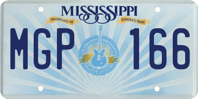MS license plate MGP166