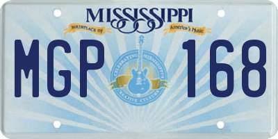 MS license plate MGP168
