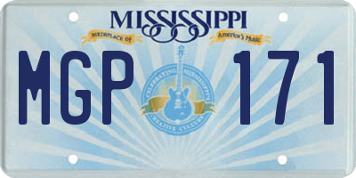 MS license plate MGP171