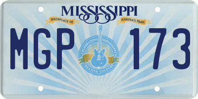 MS license plate MGP173