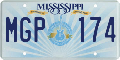 MS license plate MGP174