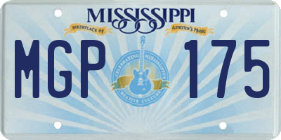 MS license plate MGP175