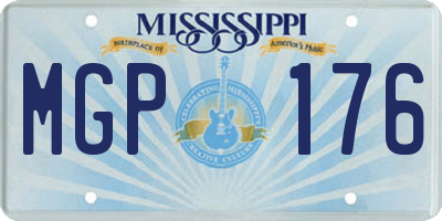 MS license plate MGP176