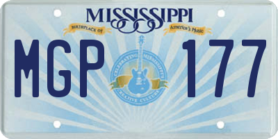MS license plate MGP177