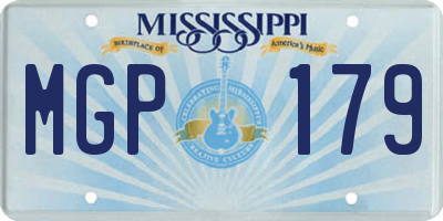 MS license plate MGP179