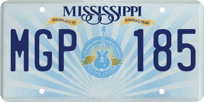 MS license plate MGP185