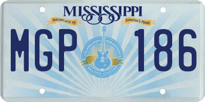 MS license plate MGP186
