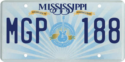 MS license plate MGP188