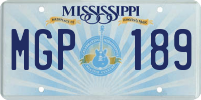 MS license plate MGP189