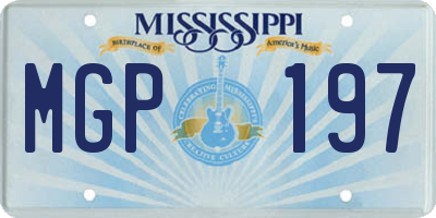 MS license plate MGP197