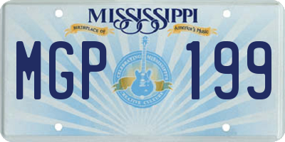 MS license plate MGP199