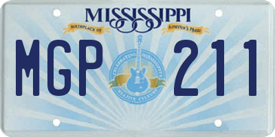 MS license plate MGP211