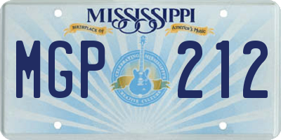 MS license plate MGP212