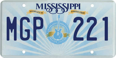 MS license plate MGP221